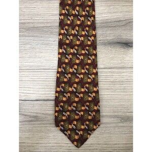 Vintage Paul Fredrick Men’s Tie Regular 100% Italian Silk Patterned Hand Sew USA